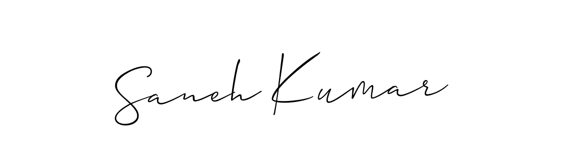 How to make Saneh Kumar signature? Allison_Script is a professional autograph style. Create handwritten signature for Saneh Kumar name. Saneh Kumar signature style 2 images and pictures png