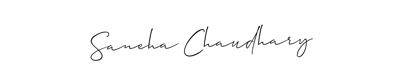 You should practise on your own different ways (Allison_Script) to write your name (Saneha Chaudhary) in signature. don't let someone else do it for you. Saneha Chaudhary signature style 2 images and pictures png