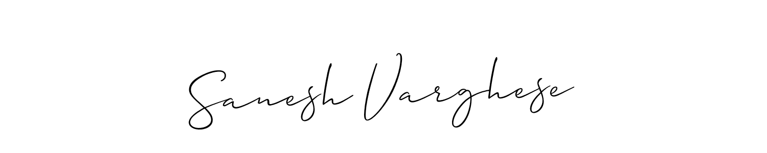 Also You can easily find your signature by using the search form. We will create Sanesh Varghese name handwritten signature images for you free of cost using Allison_Script sign style. Sanesh Varghese signature style 2 images and pictures png