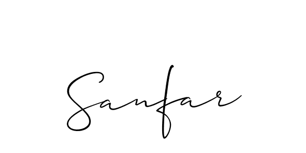 How to make Sanfar name signature. Use Allison_Script style for creating short signs online. This is the latest handwritten sign. Sanfar signature style 2 images and pictures png