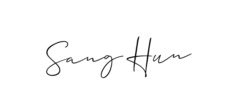 Make a beautiful signature design for name Sang Hun. Use this online signature maker to create a handwritten signature for free. Sang Hun signature style 2 images and pictures png