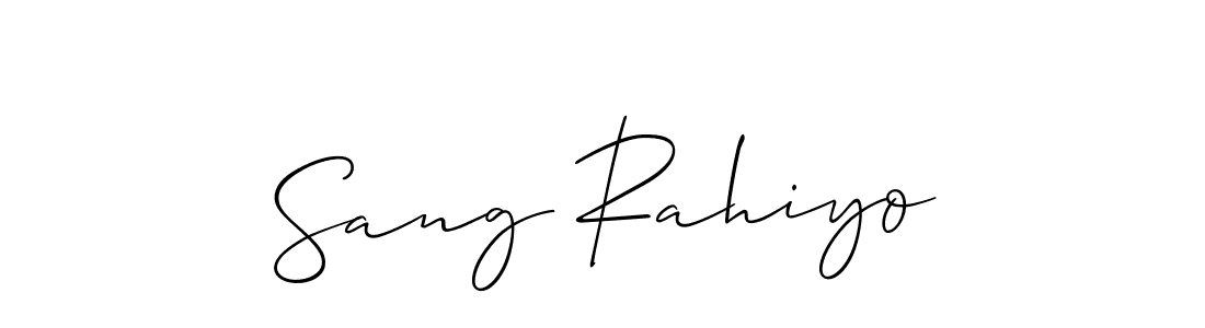 Once you've used our free online signature maker to create your best signature Allison_Script style, it's time to enjoy all of the benefits that Sang Rahiyo name signing documents. Sang Rahiyo signature style 2 images and pictures png