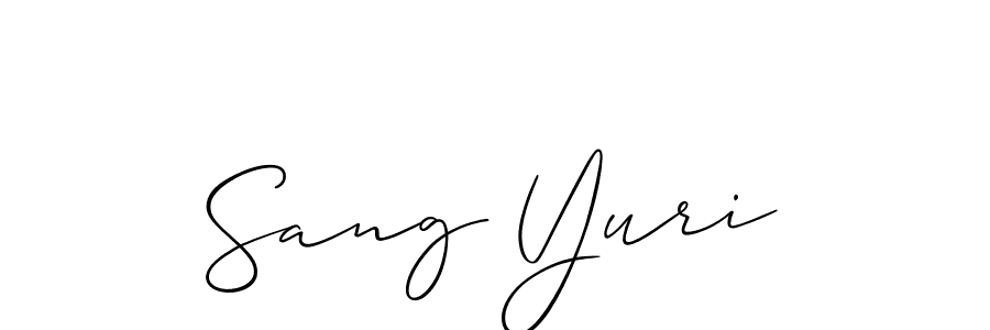 Use a signature maker to create a handwritten signature online. With this signature software, you can design (Allison_Script) your own signature for name Sang Yuri. Sang Yuri signature style 2 images and pictures png