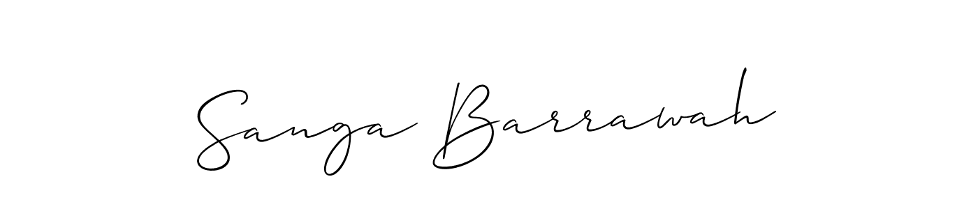 Similarly Allison_Script is the best handwritten signature design. Signature creator online .You can use it as an online autograph creator for name Sanga Barrawah. Sanga Barrawah signature style 2 images and pictures png