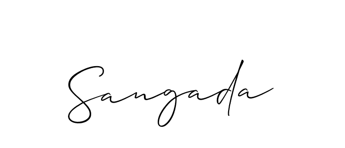 Best and Professional Signature Style for Sangada. Allison_Script Best Signature Style Collection. Sangada signature style 2 images and pictures png