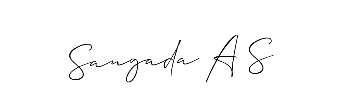 How to make Sangada A S signature? Allison_Script is a professional autograph style. Create handwritten signature for Sangada A S name. Sangada A S signature style 2 images and pictures png