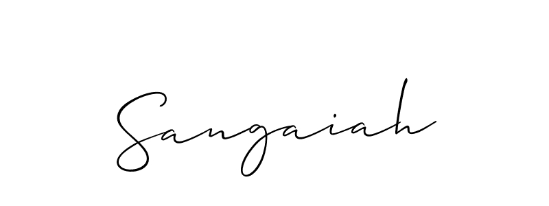 if you are searching for the best signature style for your name Sangaiah. so please give up your signature search. here we have designed multiple signature styles  using Allison_Script. Sangaiah signature style 2 images and pictures png