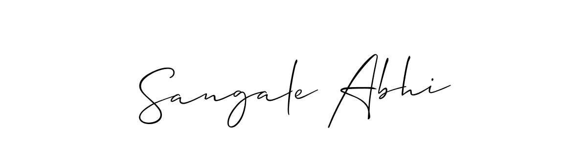 How to make Sangale Abhi name signature. Use Allison_Script style for creating short signs online. This is the latest handwritten sign. Sangale Abhi signature style 2 images and pictures png