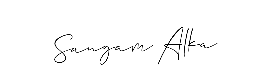 Here are the top 10 professional signature styles for the name Sangam Alka. These are the best autograph styles you can use for your name. Sangam Alka signature style 2 images and pictures png