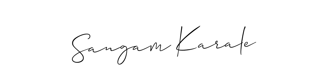 Similarly Allison_Script is the best handwritten signature design. Signature creator online .You can use it as an online autograph creator for name Sangam Karale. Sangam Karale signature style 2 images and pictures png
