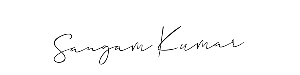 Use a signature maker to create a handwritten signature online. With this signature software, you can design (Allison_Script) your own signature for name Sangam Kumar. Sangam Kumar signature style 2 images and pictures png