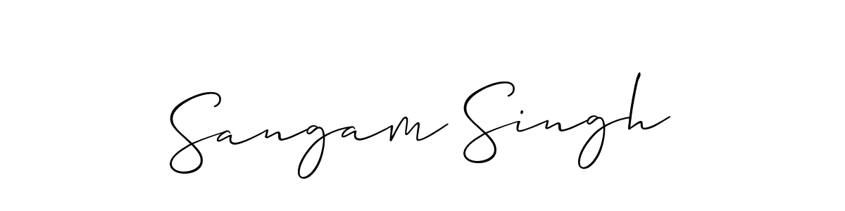 Use a signature maker to create a handwritten signature online. With this signature software, you can design (Allison_Script) your own signature for name Sangam Singh. Sangam Singh signature style 2 images and pictures png