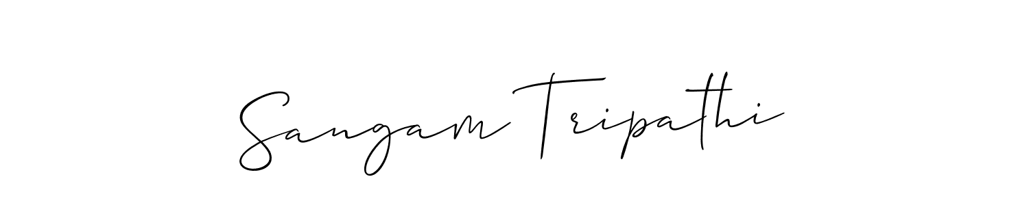 Create a beautiful signature design for name Sangam Tripathi. With this signature (Allison_Script) fonts, you can make a handwritten signature for free. Sangam Tripathi signature style 2 images and pictures png