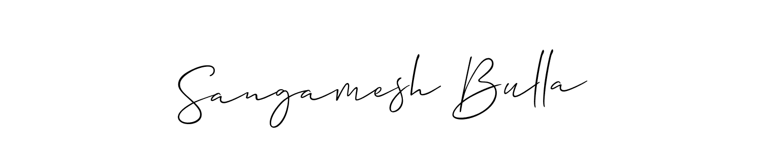 Make a short Sangamesh Bulla signature style. Manage your documents anywhere anytime using Allison_Script. Create and add eSignatures, submit forms, share and send files easily. Sangamesh Bulla signature style 2 images and pictures png