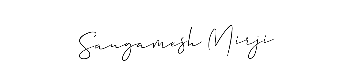 It looks lik you need a new signature style for name Sangamesh Mirji. Design unique handwritten (Allison_Script) signature with our free signature maker in just a few clicks. Sangamesh Mirji signature style 2 images and pictures png