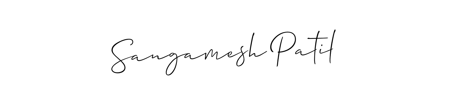 if you are searching for the best signature style for your name Sangamesh Patil. so please give up your signature search. here we have designed multiple signature styles  using Allison_Script. Sangamesh Patil signature style 2 images and pictures png