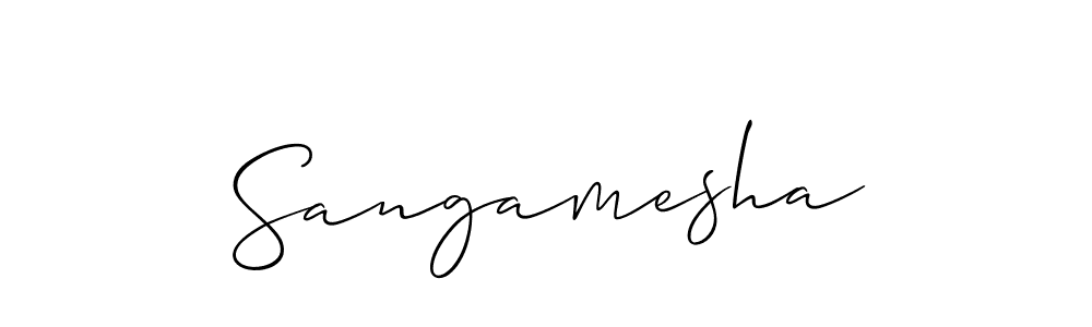 Make a beautiful signature design for name Sangamesha. With this signature (Allison_Script) style, you can create a handwritten signature for free. Sangamesha signature style 2 images and pictures png