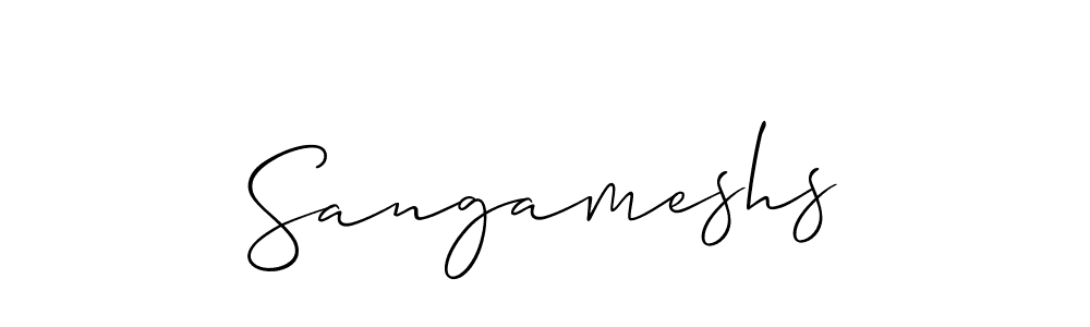 Make a short Sangameshs signature style. Manage your documents anywhere anytime using Allison_Script. Create and add eSignatures, submit forms, share and send files easily. Sangameshs signature style 2 images and pictures png