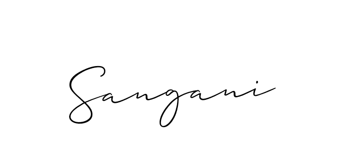 Best and Professional Signature Style for Sangani. Allison_Script Best Signature Style Collection. Sangani signature style 2 images and pictures png