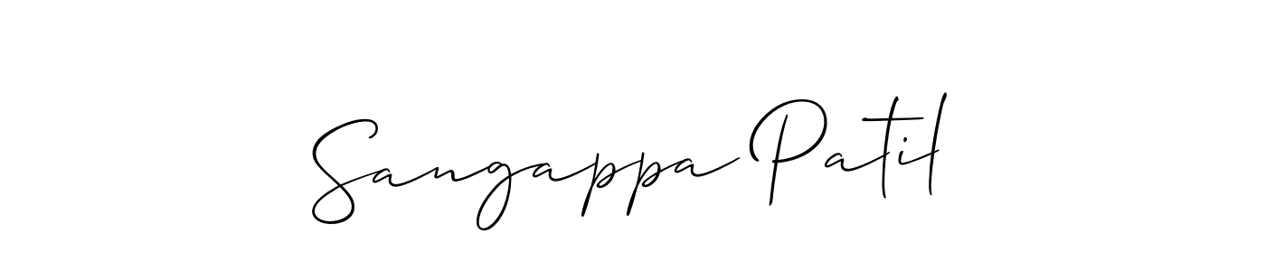 The best way (Allison_Script) to make a short signature is to pick only two or three words in your name. The name Sangappa Patil include a total of six letters. For converting this name. Sangappa Patil signature style 2 images and pictures png