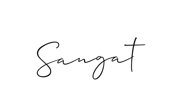 Sangat stylish signature style. Best Handwritten Sign (Allison_Script) for my name. Handwritten Signature Collection Ideas for my name Sangat. Sangat signature style 2 images and pictures png