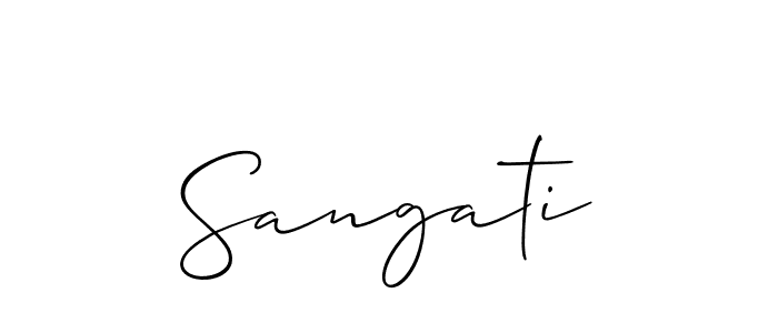 Also You can easily find your signature by using the search form. We will create Sangati name handwritten signature images for you free of cost using Allison_Script sign style. Sangati signature style 2 images and pictures png