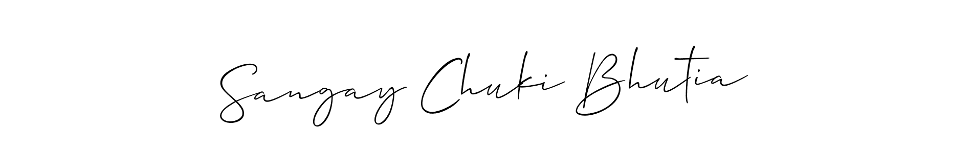 Once you've used our free online signature maker to create your best signature Allison_Script style, it's time to enjoy all of the benefits that Sangay Chuki Bhutia name signing documents. Sangay Chuki Bhutia signature style 2 images and pictures png