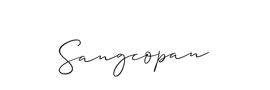 Also we have Sangcopan name is the best signature style. Create professional handwritten signature collection using Allison_Script autograph style. Sangcopan signature style 2 images and pictures png