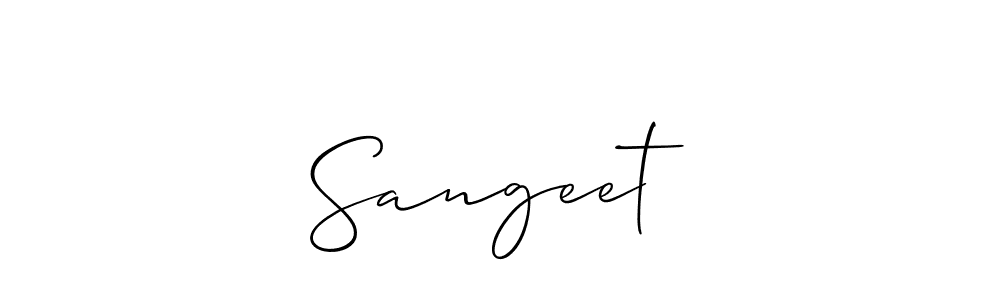 It looks lik you need a new signature style for name Sangeet​. Design unique handwritten (Allison_Script) signature with our free signature maker in just a few clicks. Sangeet​ signature style 2 images and pictures png
