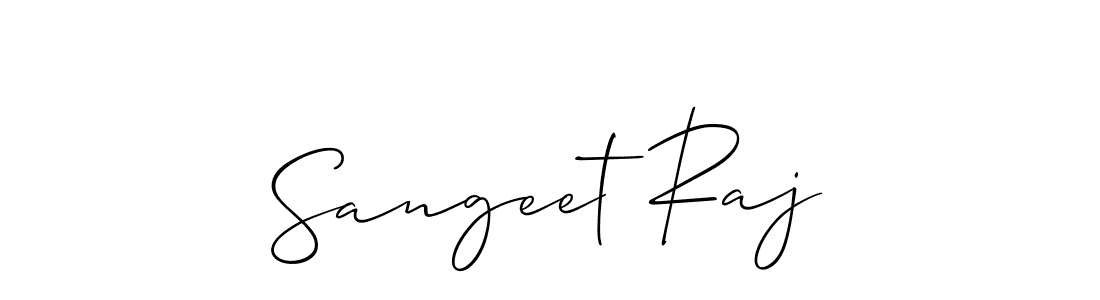 Allison_Script is a professional signature style that is perfect for those who want to add a touch of class to their signature. It is also a great choice for those who want to make their signature more unique. Get Sangeet Raj name to fancy signature for free. Sangeet Raj signature style 2 images and pictures png