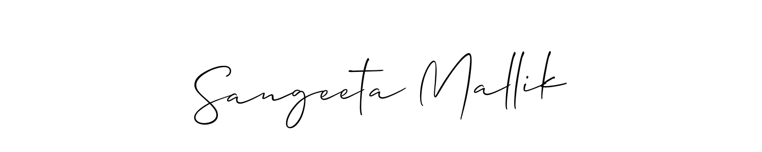 Similarly Allison_Script is the best handwritten signature design. Signature creator online .You can use it as an online autograph creator for name Sangeeta Mallik. Sangeeta Mallik signature style 2 images and pictures png