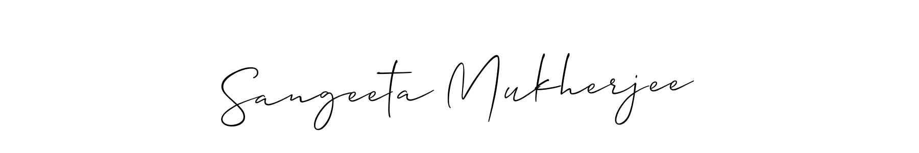 This is the best signature style for the Sangeeta Mukherjee name. Also you like these signature font (Allison_Script). Mix name signature. Sangeeta Mukherjee signature style 2 images and pictures png