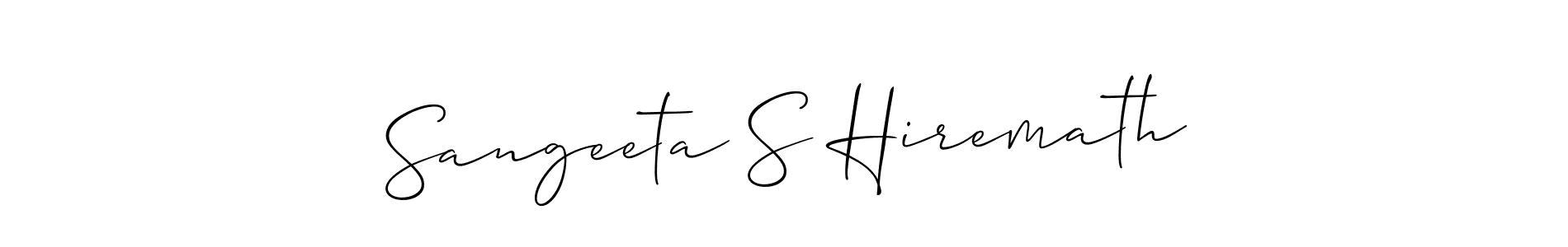 Also You can easily find your signature by using the search form. We will create Sangeeta S Hiremath name handwritten signature images for you free of cost using Allison_Script sign style. Sangeeta S Hiremath signature style 2 images and pictures png