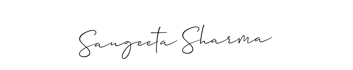 Best and Professional Signature Style for Sangeeta Sharma. Allison_Script Best Signature Style Collection. Sangeeta Sharma signature style 2 images and pictures png