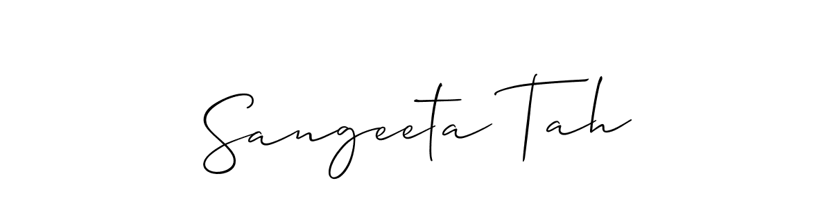 See photos of Sangeeta Tah official signature by Spectra . Check more albums & portfolios. Read reviews & check more about Allison_Script font. Sangeeta Tah signature style 2 images and pictures png