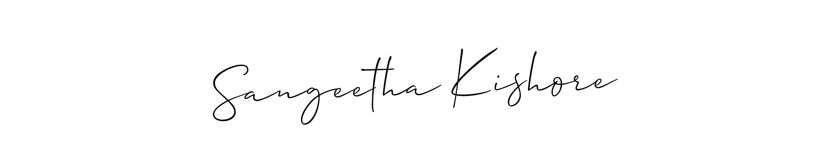 Design your own signature with our free online signature maker. With this signature software, you can create a handwritten (Allison_Script) signature for name Sangeetha Kishore. Sangeetha Kishore signature style 2 images and pictures png