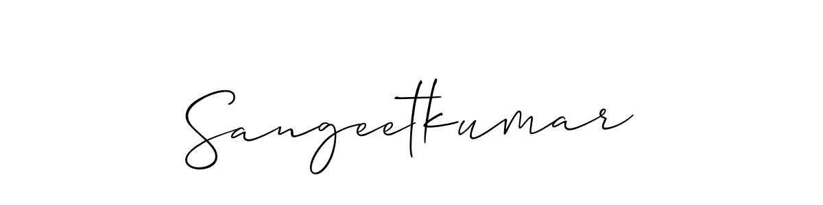 Design your own signature with our free online signature maker. With this signature software, you can create a handwritten (Allison_Script) signature for name Sangeetkumar. Sangeetkumar signature style 2 images and pictures png