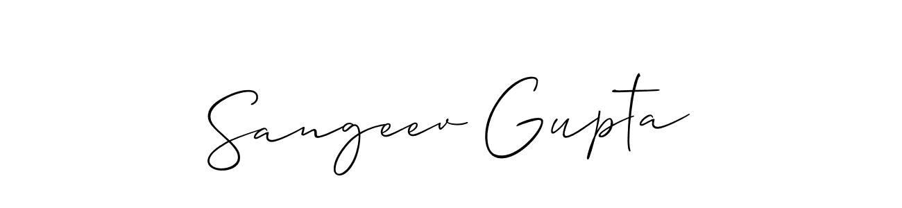 Use a signature maker to create a handwritten signature online. With this signature software, you can design (Allison_Script) your own signature for name Sangeev Gupta. Sangeev Gupta signature style 2 images and pictures png