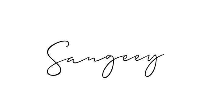 Allison_Script is a professional signature style that is perfect for those who want to add a touch of class to their signature. It is also a great choice for those who want to make their signature more unique. Get Sangeey name to fancy signature for free. Sangeey signature style 2 images and pictures png