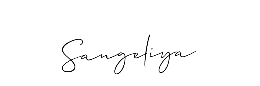 Design your own signature with our free online signature maker. With this signature software, you can create a handwritten (Allison_Script) signature for name Sangeliya. Sangeliya signature style 2 images and pictures png