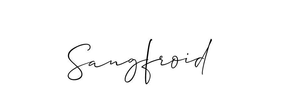 This is the best signature style for the Sangfroid name. Also you like these signature font (Allison_Script). Mix name signature. Sangfroid signature style 2 images and pictures png