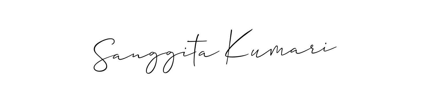 Use a signature maker to create a handwritten signature online. With this signature software, you can design (Allison_Script) your own signature for name Sanggita Kumari. Sanggita Kumari signature style 2 images and pictures png