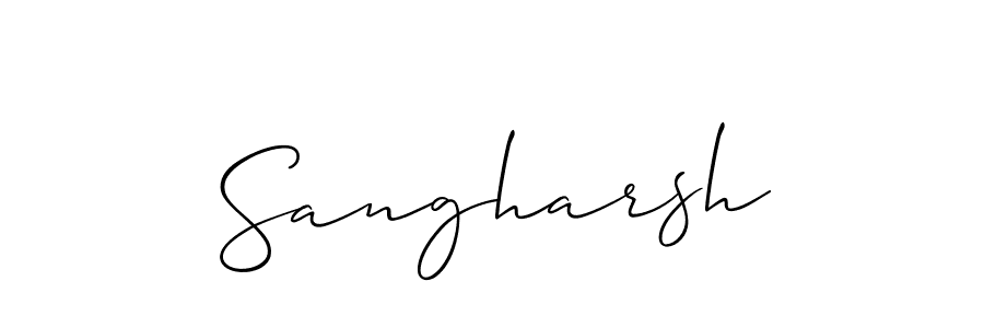 Make a beautiful signature design for name Sangharsh. With this signature (Allison_Script) style, you can create a handwritten signature for free. Sangharsh signature style 2 images and pictures png