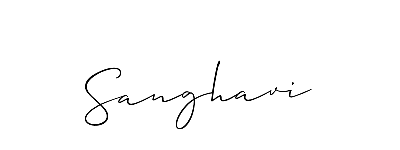 How to make Sanghavi name signature. Use Allison_Script style for creating short signs online. This is the latest handwritten sign. Sanghavi signature style 2 images and pictures png