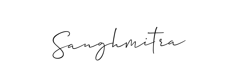 Also we have Sanghmitra name is the best signature style. Create professional handwritten signature collection using Allison_Script autograph style. Sanghmitra signature style 2 images and pictures png