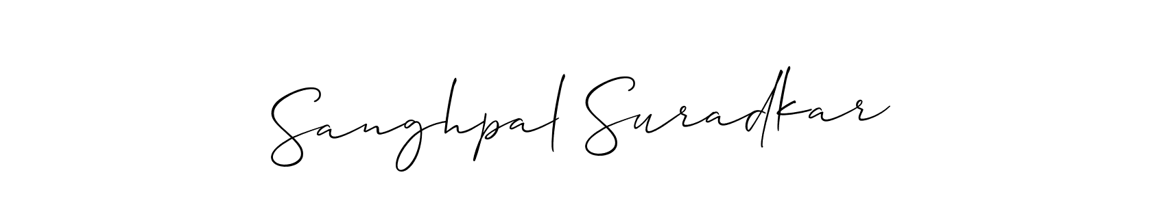 Also we have Sanghpal Suradkar name is the best signature style. Create professional handwritten signature collection using Allison_Script autograph style. Sanghpal Suradkar signature style 2 images and pictures png