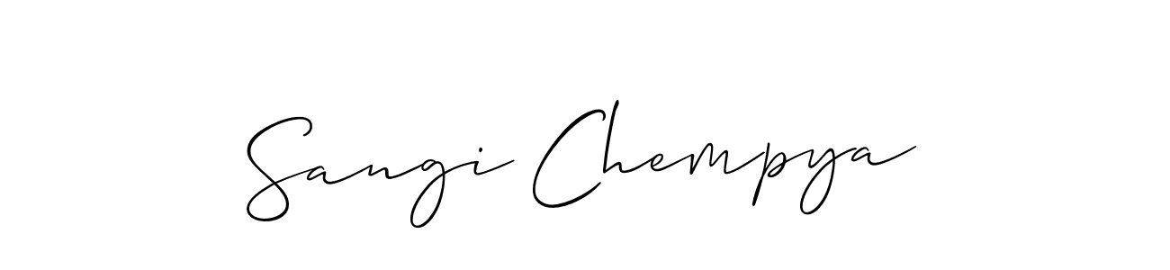 How to make Sangi Chempya signature? Allison_Script is a professional autograph style. Create handwritten signature for Sangi Chempya name. Sangi Chempya signature style 2 images and pictures png