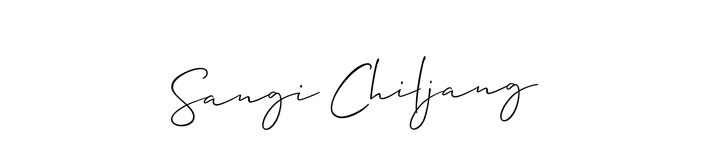 Once you've used our free online signature maker to create your best signature Allison_Script style, it's time to enjoy all of the benefits that Sangi Chiljang name signing documents. Sangi Chiljang signature style 2 images and pictures png