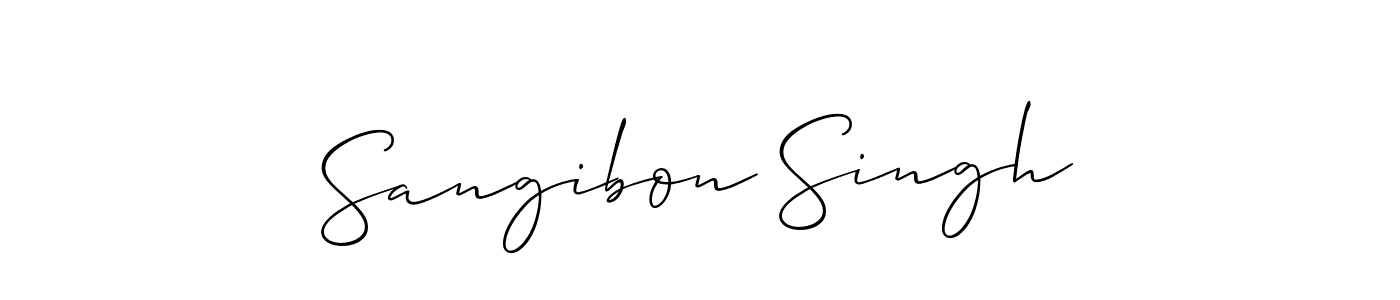 You should practise on your own different ways (Allison_Script) to write your name (Sangibon Singh) in signature. don't let someone else do it for you. Sangibon Singh signature style 2 images and pictures png