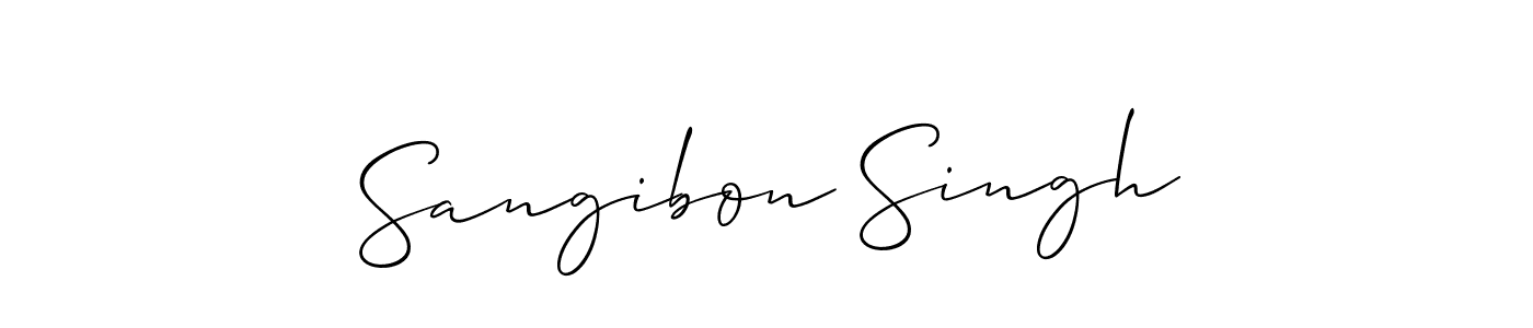 Create a beautiful signature design for name Sangibon Singh. With this signature (Allison_Script) fonts, you can make a handwritten signature for free. Sangibon Singh signature style 2 images and pictures png